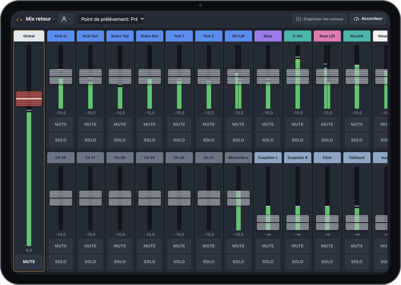 Mix retour sur un iPad