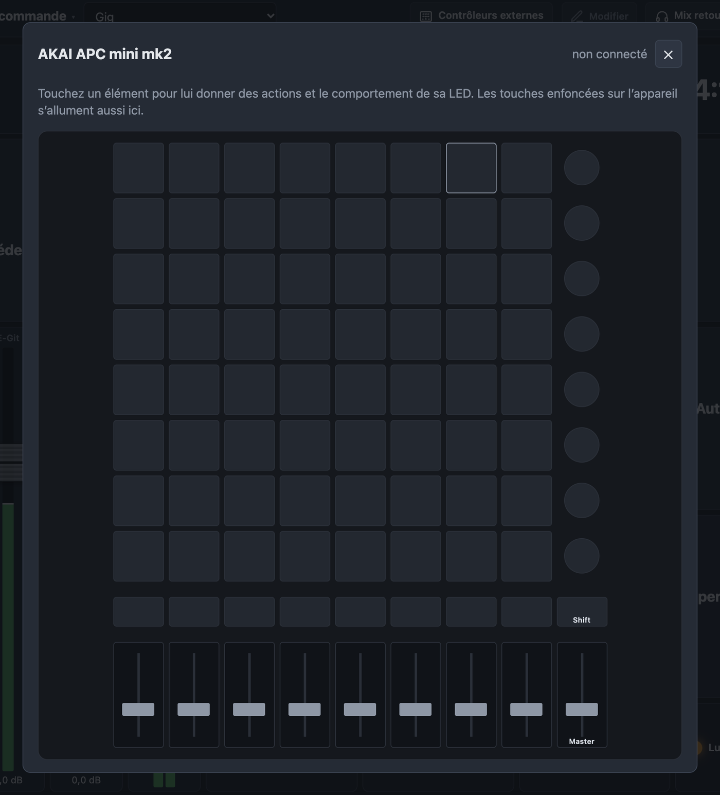 Reproduction de l’interface d’un AKAI APC mini mk2
